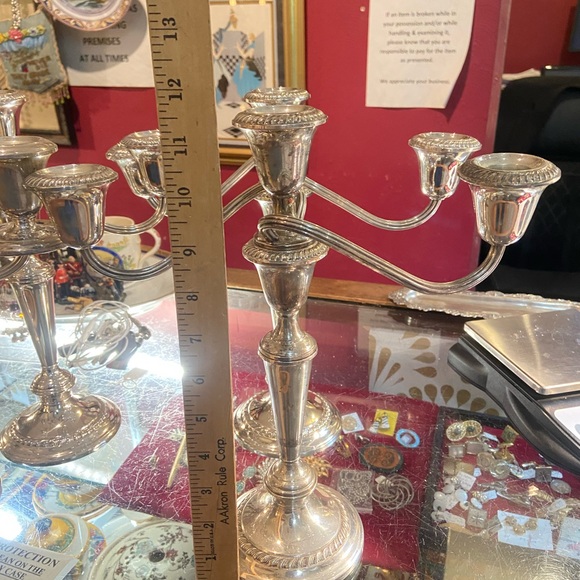 Sterling Silver Candelabra - Picture 3 of 4
